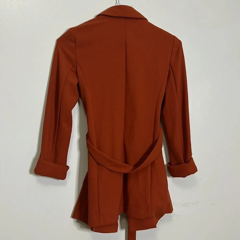 PRIMARK OPEN CARDIGAN BLAZER TIE FRONT‎ SIZE 2 - Picture 2 of 4